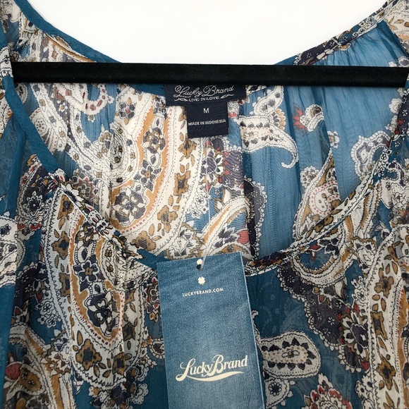 Lucky Brand Sheer Overlay Shirt - Picture 2 of 2